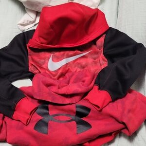 Nike Kids Red and Black Hoodie